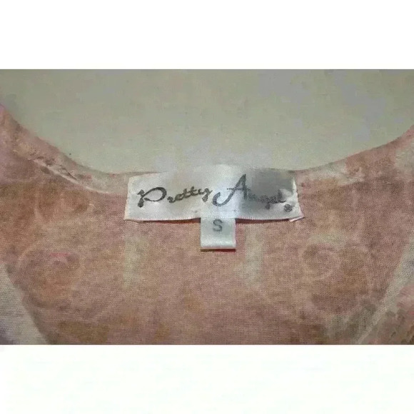 Pretty Angle Embellished Lace Rhinestones Screen Print Women's Tank Top Size S - Picture 5 of 9